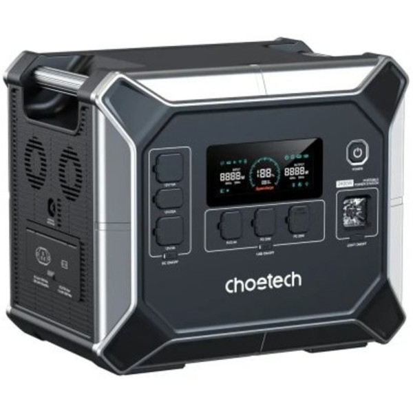Фото - Зарядна станція універсальна Choetech 2400Вт (BS067-EU-BKSL)