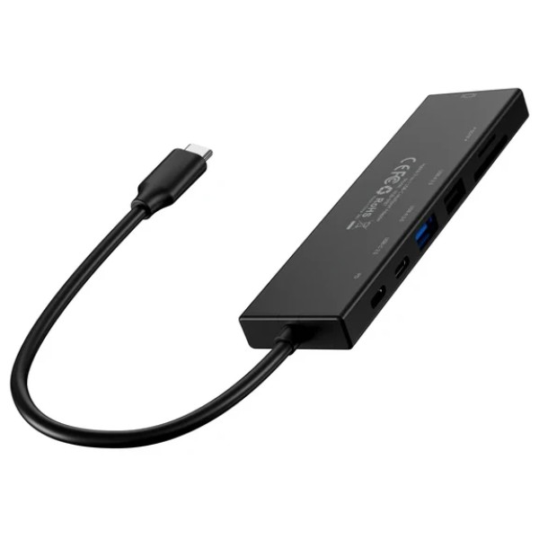 Фото - Хаб USB Choetech USB-хаб Choetech HubCore 7-in-1 USB-C to HDMI+USB-C 3.0+USB-A 2.0+USB-A 3.0+SD/TF PD Gray (HUB-M87-BK)