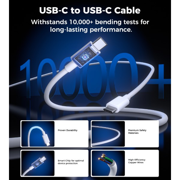 Фото - Мережевий зарядний пристрій Choetech PowiX USB-A/USB-C PD 30W White (PD9009-EU-WH)