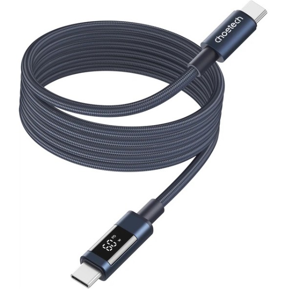 Фото - Кабель Choetech PowerSync Magnetic Digital Cable USB-C to USB-C 60W 1.2m Dark Blue (XCC-1067-BU)