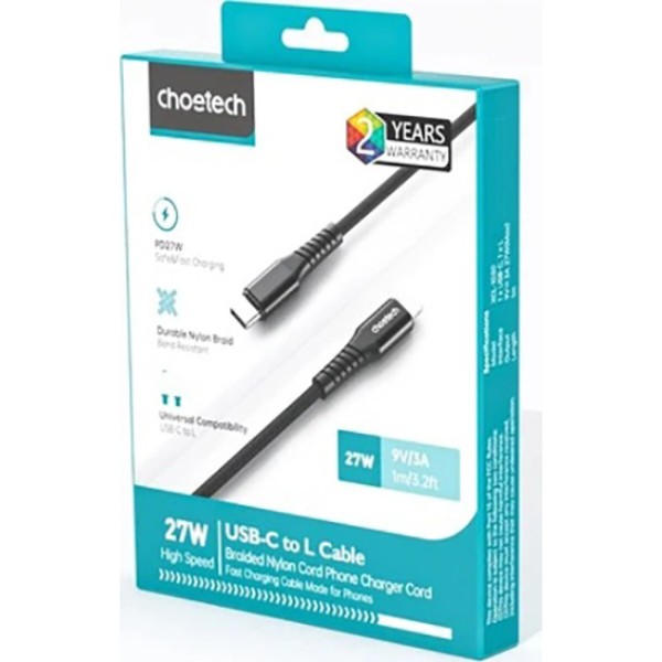 Фото - Кабель Choetech USB3.1 Type-C M-Lightning M, 1.0м (XCL-1030-BK)
