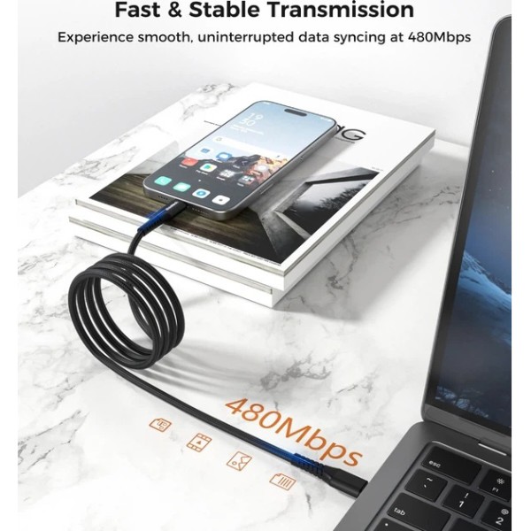 Фото - Кабель Choetech USB3.1 Type-C M-Lightning M, 1.0м (XCL-1030-BK)