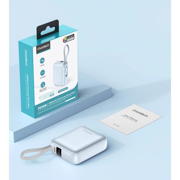 Фото - Батарея мобільна Choetech 10000mAh 35W PD3.0 USB-C (B832-LBE)