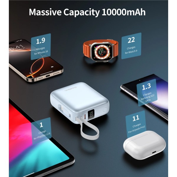 Фото - Батарея мобільна Choetech 10000mAh 35W PD3.0 USB-C (B832-LBE)