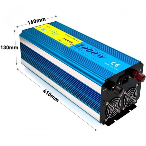 Фото - Інвертор автомобільний Choetech 12\220V 2000Вт (INV-C2000WUPS-EU)