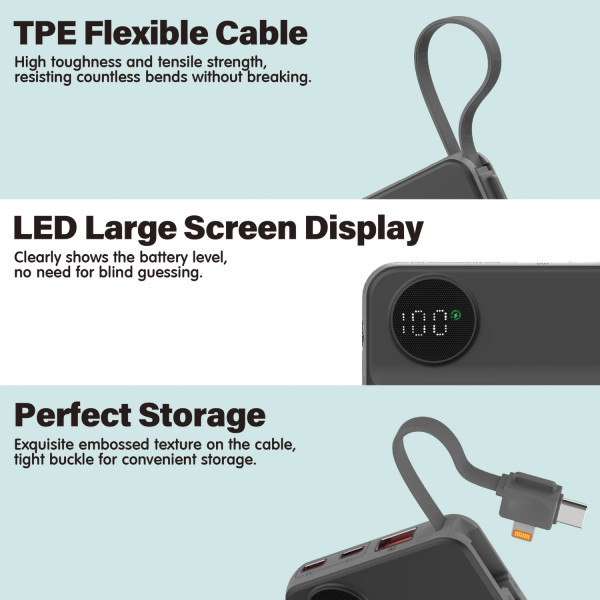 Фото - Батарея мобільна Choetech Magnetic Wireless 10000mAh 22.5W (B695-BK)