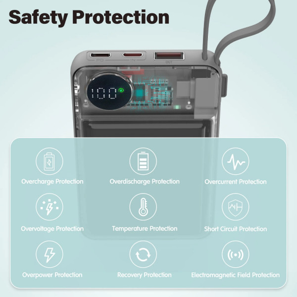 Фото - Батарея мобільна Choetech Magnetic Wireless 10000mAh 22.5W (B695-BK)