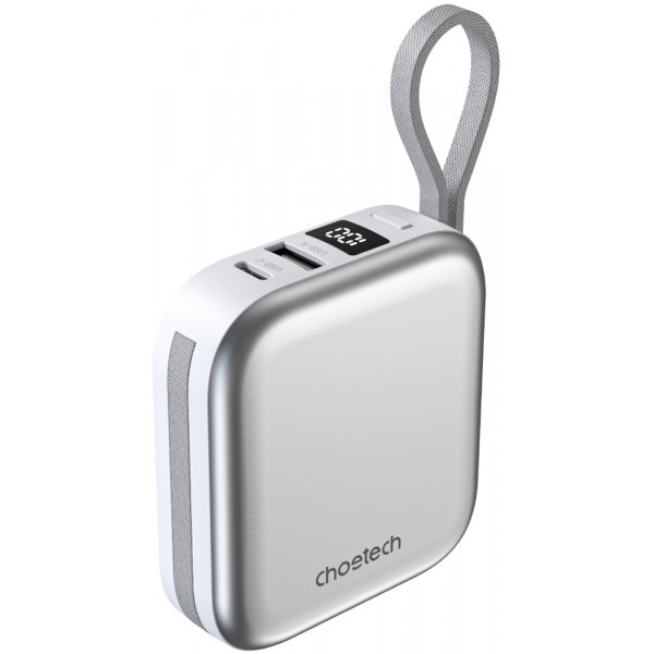 Фото - Батарея мобильная Choetech Magnetic Wireless 10000mAh 22,5W PD USB-A (B697C-WHSL)