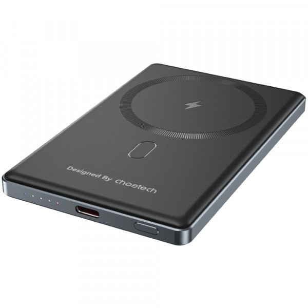 Фото - Батарея мобильная Choetech Magnetic Wireless 5000mAh 20W PD Qi-15W  USB-C (B738-CCBK)