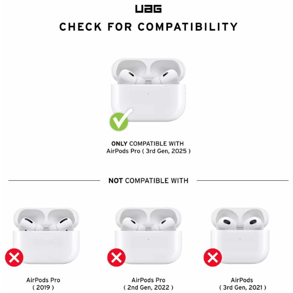 Фото - Чехол для наушников UAG for AirPods Pro (Gen 3, 2025) Plasma Black (104132114040)