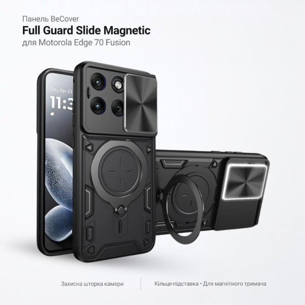 Фото - Чехол для смартфона BeCover Full Guard Slide Magnetic for Motorola Edge 70 Fusion Black (716391)