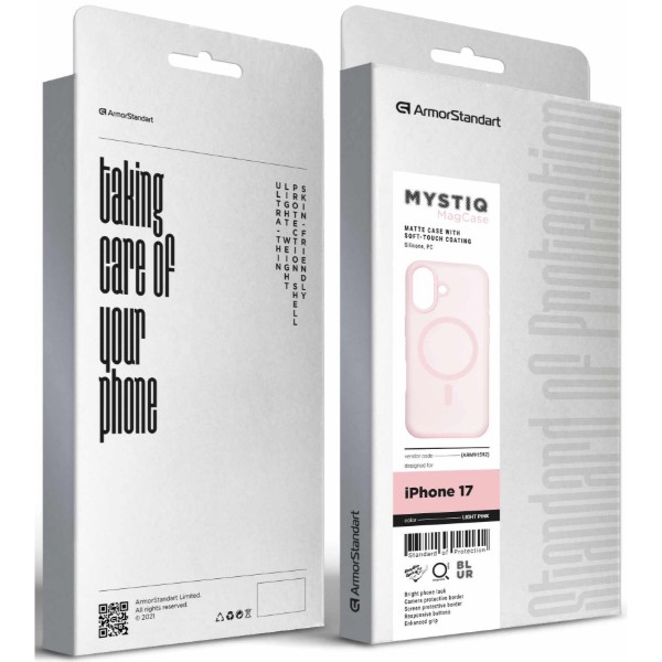Фото - Чохол для смартфону Armorstandart Mystiq MagCase for Apple iPhone 17 Light Pink (ARM91592)
