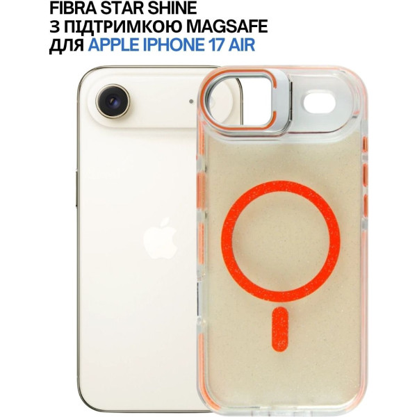Фото - Чохол для смартфону BeCover FIBRA Star Shine with MagSafe for Apple iPhone 17 Air Orange (715422)