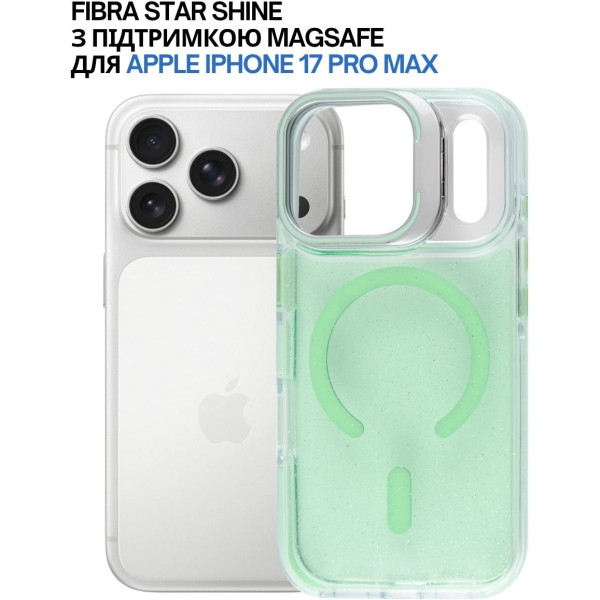 Фото - Чехол для смартфона BeCover FIBRA Star Shine with MagSafe for Apple iPhone 17 Pro Max Green (715434)