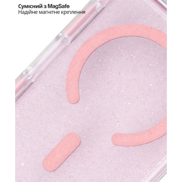Фото - Чохол для смартфону BeCover FIBRA Star Shine with MagSafe for Apple iPhone 17 Pro Max Light Pink (715435)