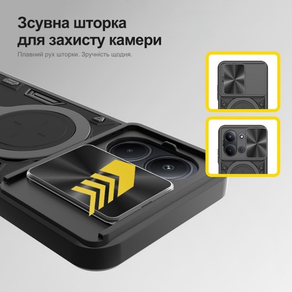 Фото - Чехол для смартфона BeCover Full Guard Slide Magnetic for Poco C85 4G Black (716409)