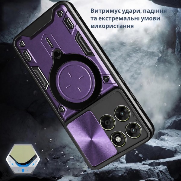 Фото - Чехол для смартфона BeCover Full Guard Slide Magnetic for Motorola Moto G77 Purple (716398)