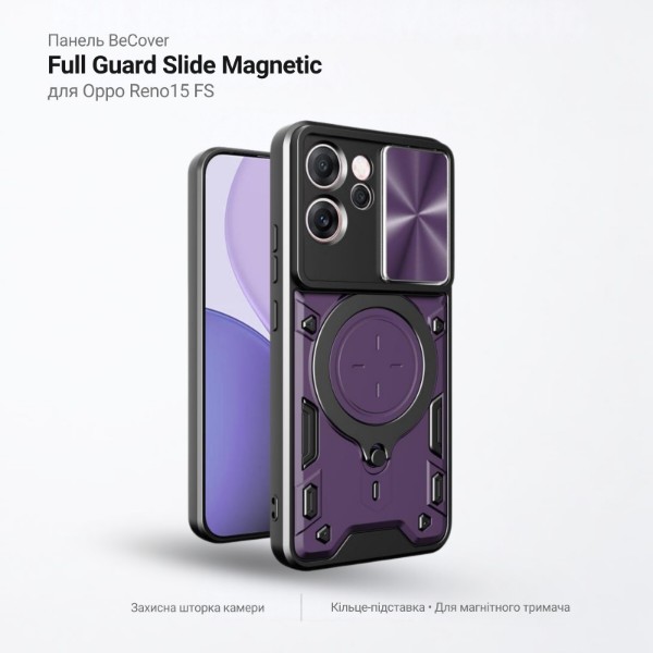 Фото - Чехол для смартфона BeCover Full Guard Slide Magnetic for Oppo Reno15 FS Purple (716406)
