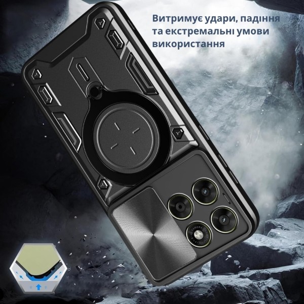 Фото - Чехол для смартфона BeCover Full Guard Slide Magnetic for Motorola Moto G77 Black (716397)
