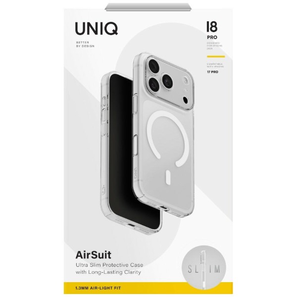 Фото - Чохол для смартфону Uniq Airsuit iPhone 18 Pro/17 Pro Magclick Charging UNIQ-IP6.3P(2026)-ASMGCLR (8886463698761)