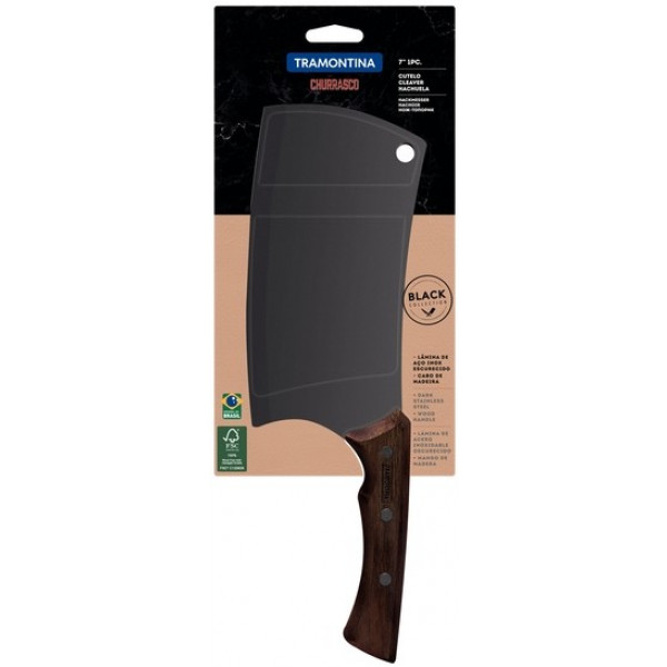 Фото - Сокира кухонна Tramontina Churrasco Black Тесак 178 мм (22845/107)
