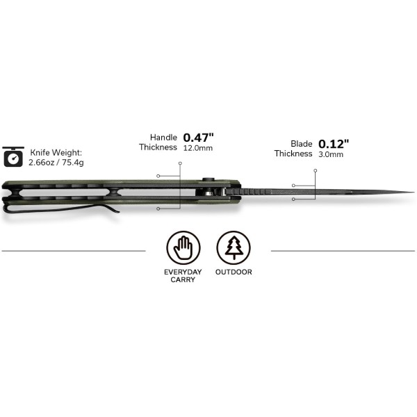 Фото - Нож туристический Civivi Biophase 89 см Nitro-V / Aluminum & G10 (C23083C-2)