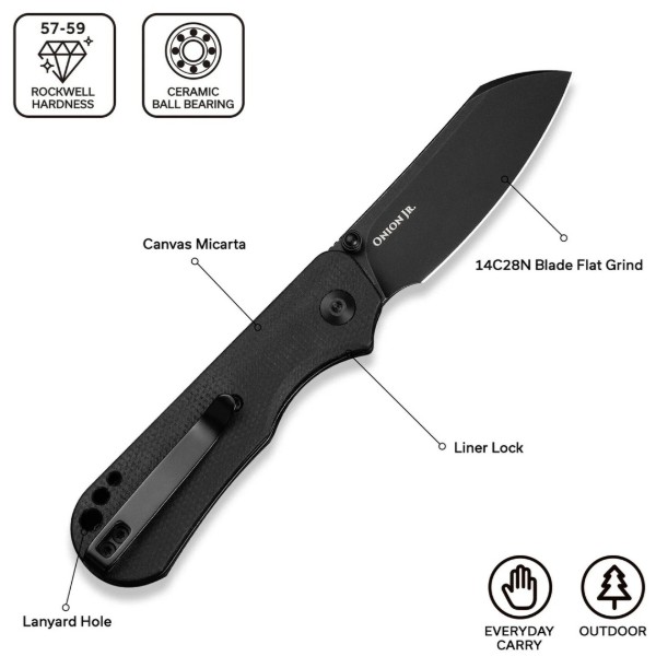 Фото - Нож туристический Civivi Crabby 69 см 14C28N / Micarta (C24055-3)