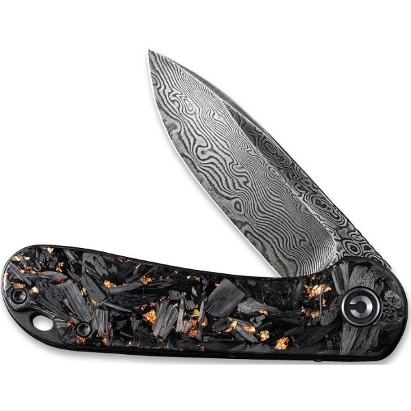 Фото - Нож туристический Civivi Elementum 75 см Damascus / Carbon Fiber (C907C-DS3)