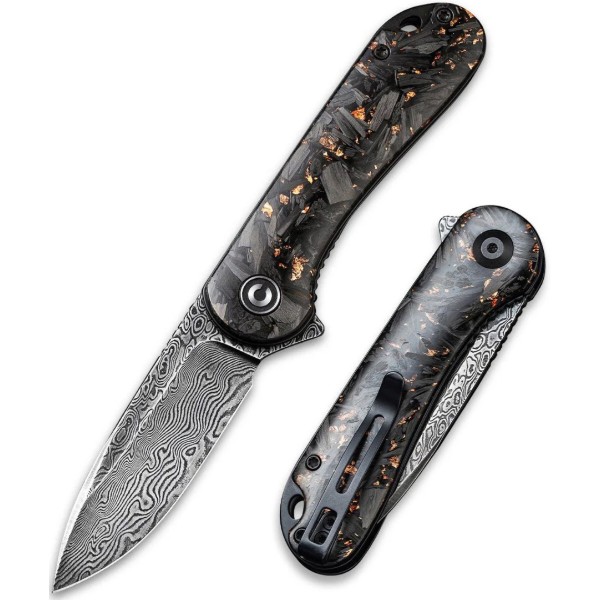 Фото - Нож туристический Civivi Elementum 75 см Damascus / Carbon Fiber (C907C-DS3)