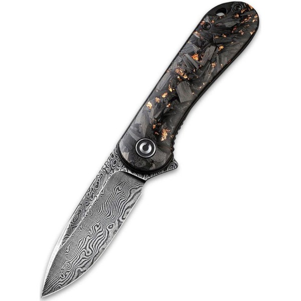 Фото - Нож туристический Civivi Elementum 75 см Damascus / Carbon Fiber (C907C-DS3)