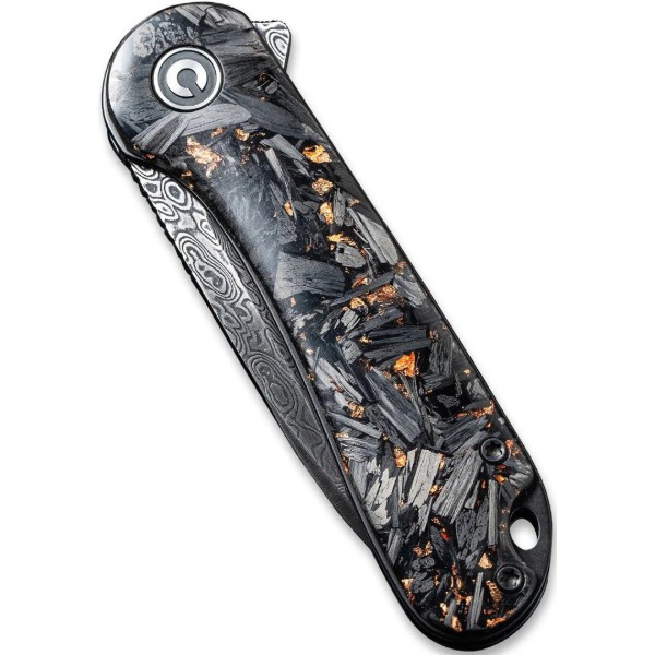Фото - Нож туристический Civivi Elementum 75 см Damascus / Carbon Fiber (C907C-DS3)
