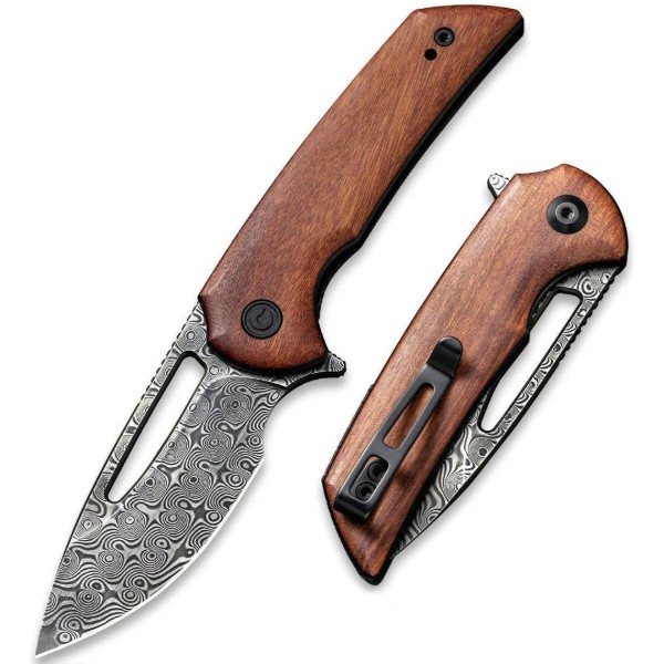 Фото - Нож туристический Civivi Odium 67 см Damascus / Guibourtia Wood (C2010DS-1)