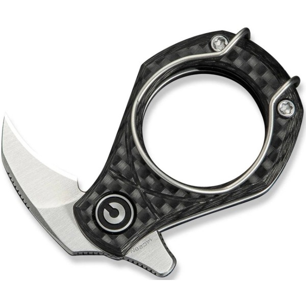 Фото - Ніж туристичний Civivi Pyrus 16 см 14C28N / Carbon Fiber (C23038-3)