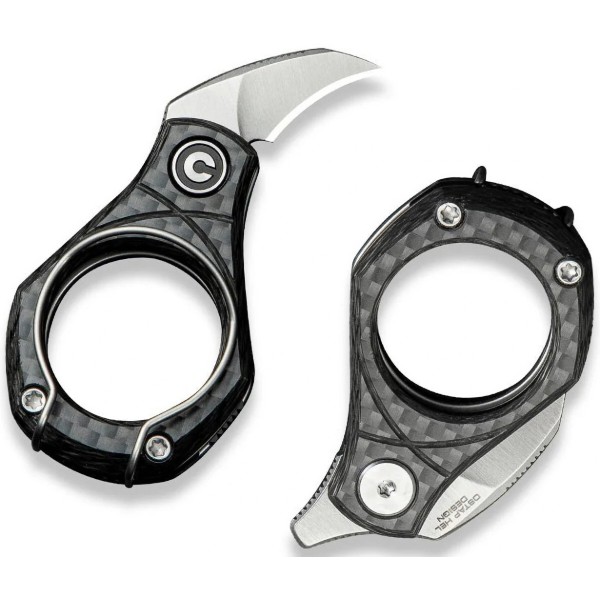 Фото - Ніж туристичний Civivi Pyrus 16 см 14C28N / Carbon Fiber (C23038-3)