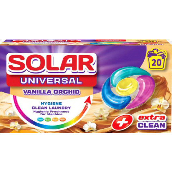 Фото - Капсули для прання Solar Universal VANILLA ORCHID 20 шт. (4820269930261)