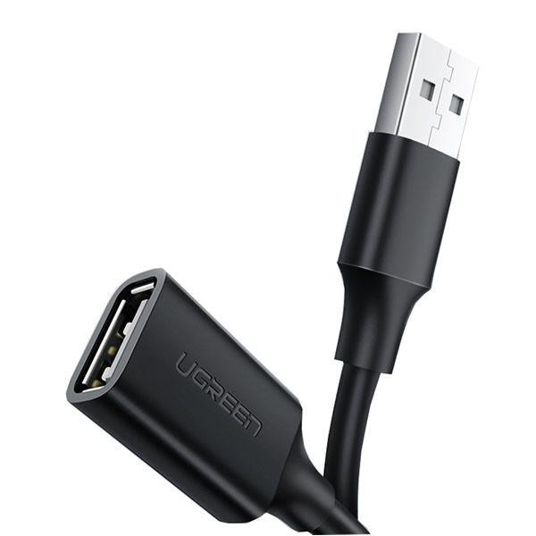 Фото - Кабель USB Type-A - USB Type-A UGREEN US103 USB 2.0 AM-AF 2 m Nickel Plating Extension Cable Black (10316)