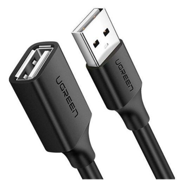 Фото - Кабель USB Type-A - USB Type-A UGREEN US103 USB 2.0 AM-AF 2 m Nickel Plating Extension Cable Black (10316)