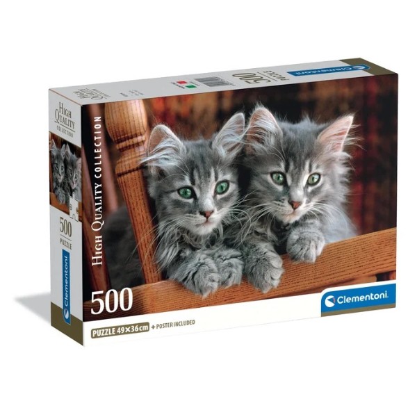 Фото - Пазли (8 +) Clementoni Сірі кошенята 500 ел. (35580)