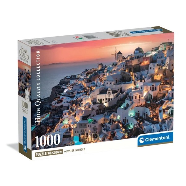 Фото - Пазли (8 +) Clementoni Захід  сонця на Санторіні  , Греція 1000 ел. (39933)