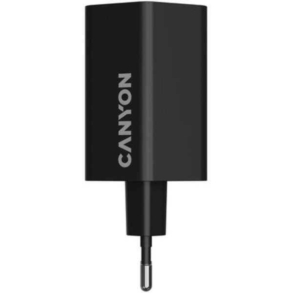 Фото - Мережевий зарядний пристрій Canyon Hexagon 65 GaN 65W 2xPD 1xQC EU Black (CND-CHAHEX65B)