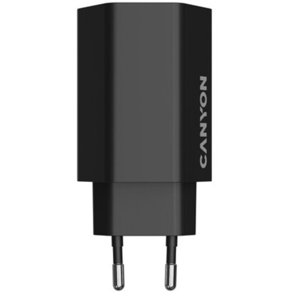 Фото - Мережевий зарядний пристрій Canyon Hexagon 65 GaN 65W 2xPD 1xQC EU Black (CND-CHAHEX65B)