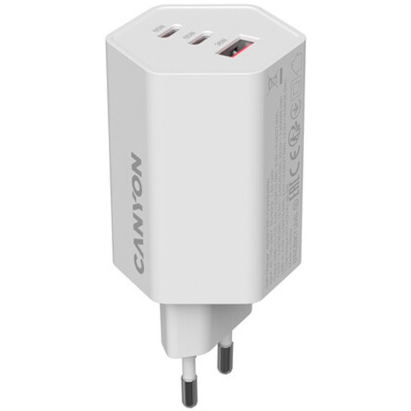 Фото - Сетевое зарядное устройство Canyon Hexagon 65 GaN 65W 2xPD 1xQC EU White (CND-CHAHEX65W) Фото - Сетевое зарядное устройство Canyon Hexagon 65 GaN 65W 2xPD 1xQC EU White (CND-CHAHEX65W)