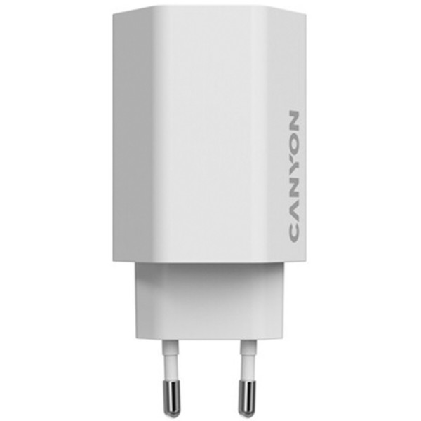 Фото - Сетевое зарядное устройство Canyon Hexagon 65 GaN 65W 2xPD 1xQC EU White (CND-CHAHEX65W)