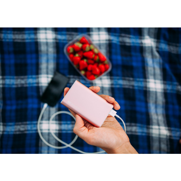 Фото - Батарея мобільна Canyon 10000mAh Quick Charge QC3.0 Rose Gold (CND-TPBQC10RG)