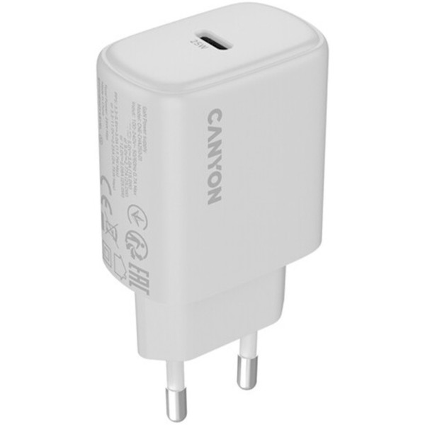 Фото - Сетевое зарядное устройство Canyon OnCharge 250 25W 1xPD EU White (CNE-CHA250-01) Фото - Сетевое зарядное устройство Canyon OnCharge 250 25W 1xPD EU White (CNE-CHA250-01)