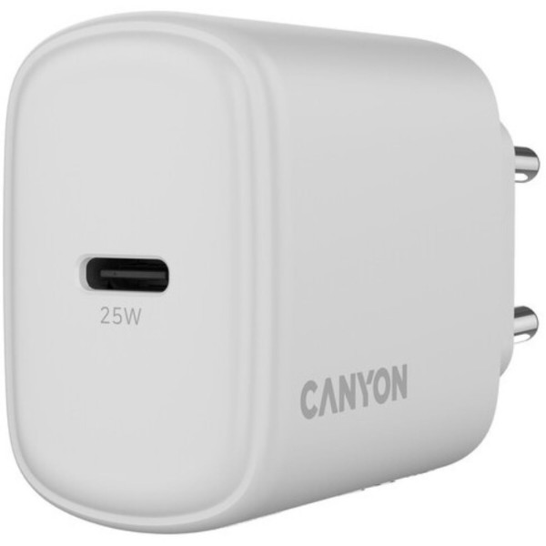 Фото - Сетевое зарядное устройство Canyon OnCharge 250 25W 1xPD EU White (CNE-CHA250-01)