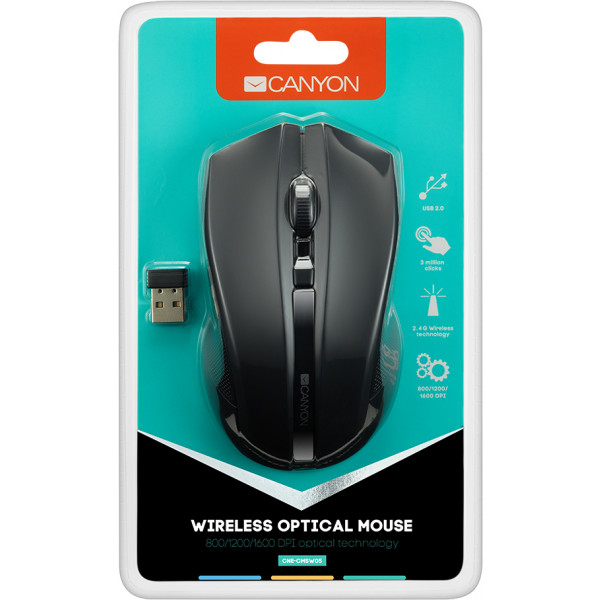 Фото - Миша бездротова Canyon CNE-CMSW05B Black