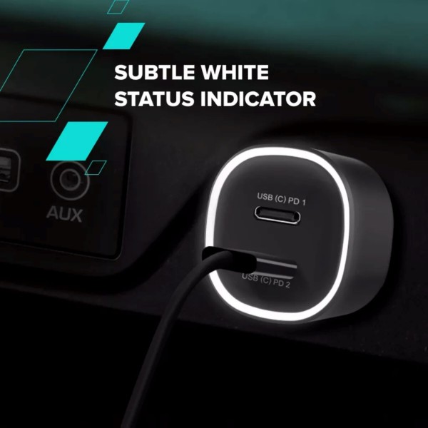 Фото - Автомобильное зарядное устройство Canyon OnDrive 60 PD 60W 2xUSB-C Black (CNE-CCABR3CC)