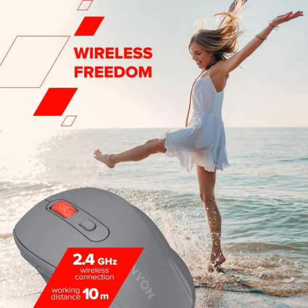 Фото - Мышь беспроводная Canyon OnClick 20 Wireless Ergonomic Silent Pink (CNE-CMSW20P)