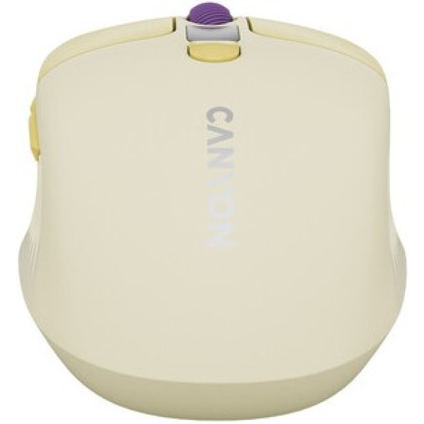Фото - Мышь беспроводная Canyon MW-26 LCD Silent Dual mode Yellow (CNS-CMSW26Y)